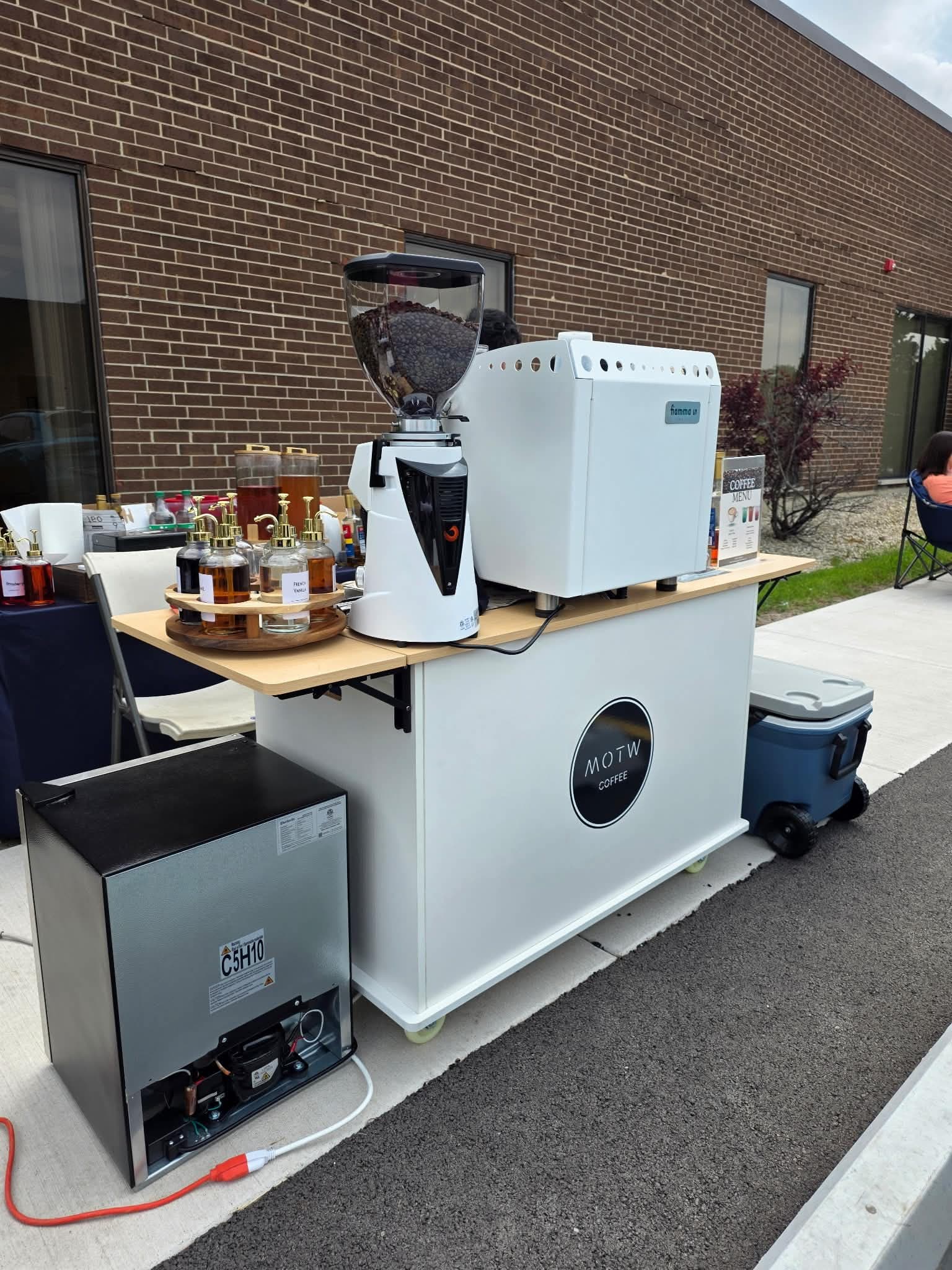 MOTW coffee cart at outdoor event